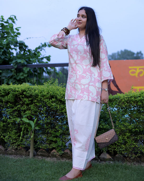 Pink Paisley Farshi Set