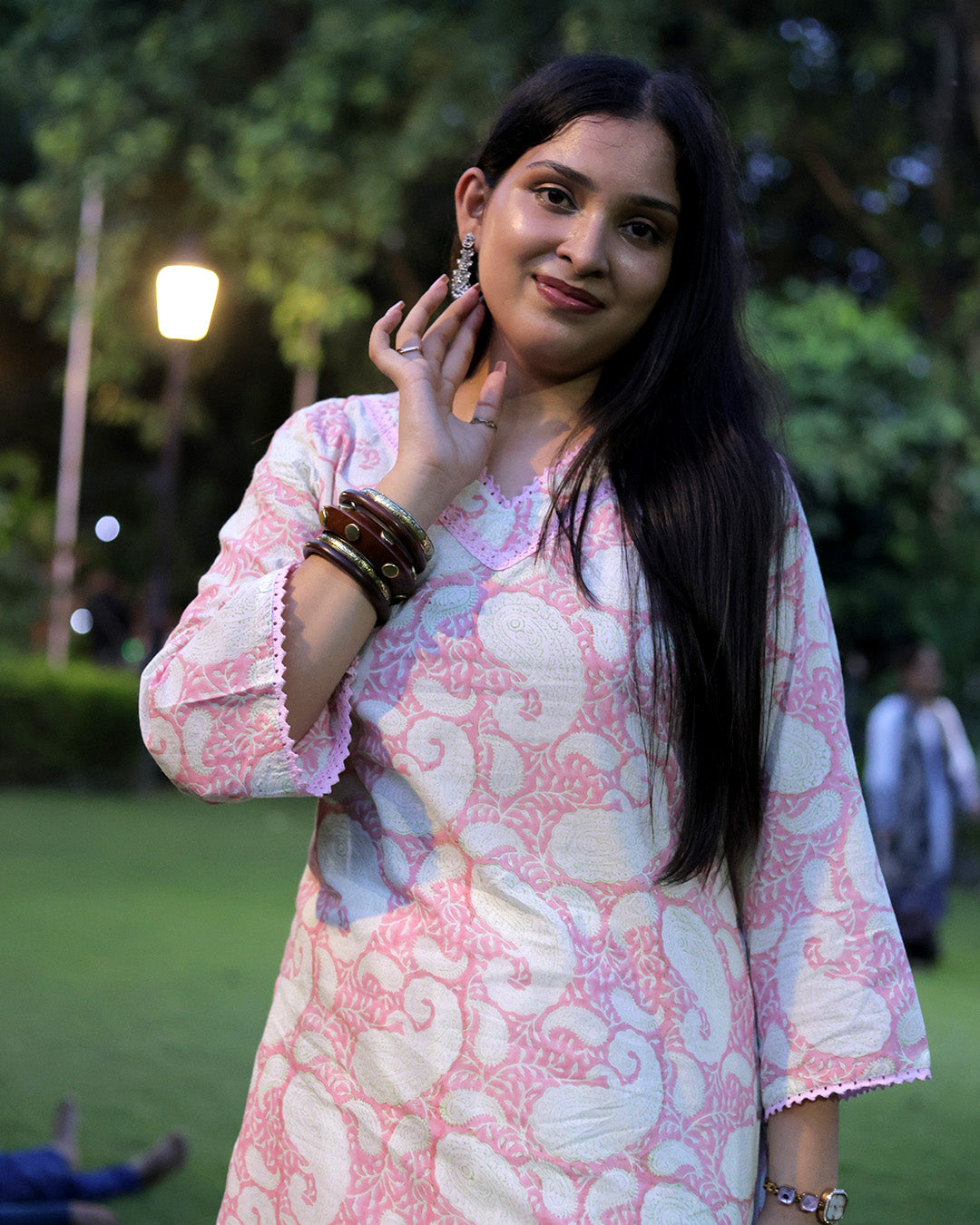 Pink Paisley Farshi Set