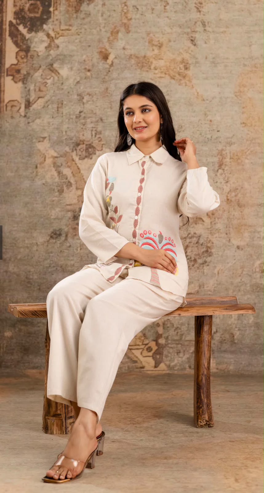 Pure Cotton Flex Embroidered Co-Ord Set