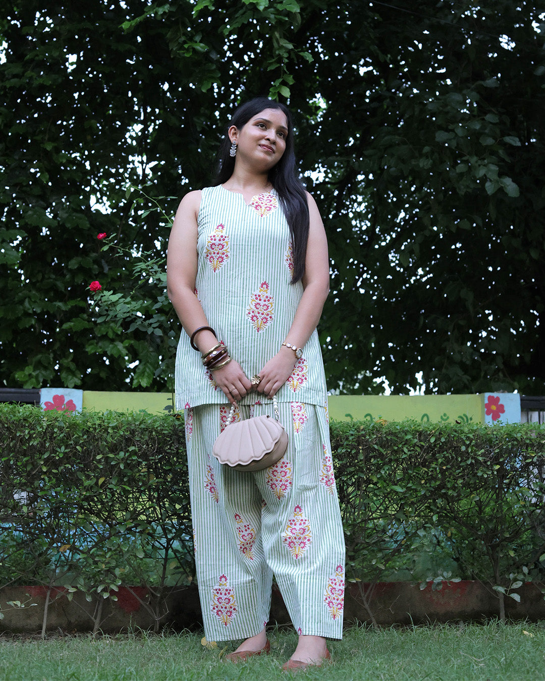 Mint Green Printed Co-Ord Set