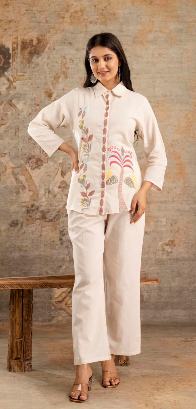 Pure Cotton Flex Embroidered Co-Ord Set
