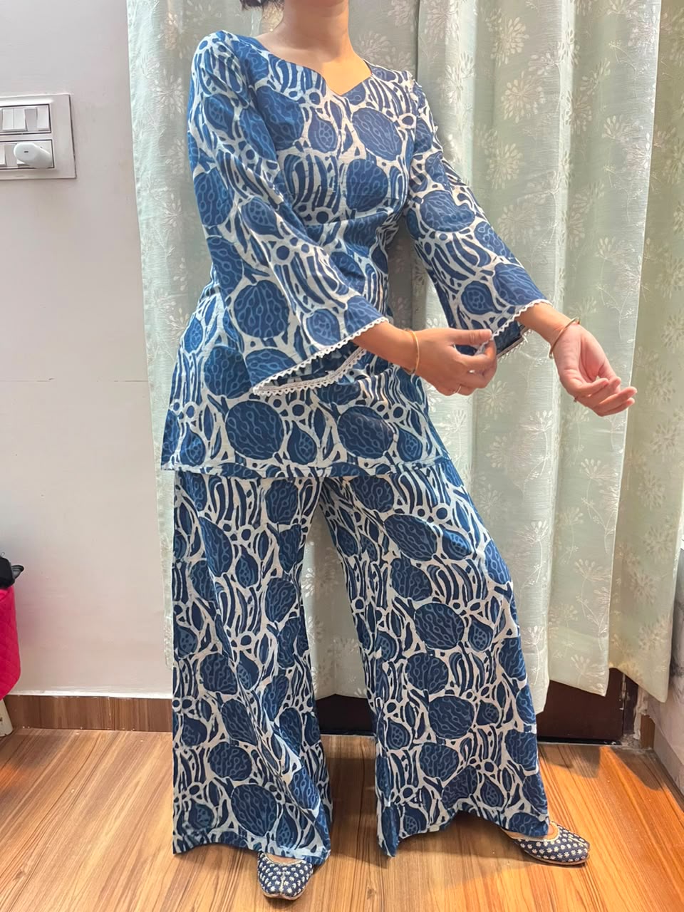Indigo Back Dori Coord Set